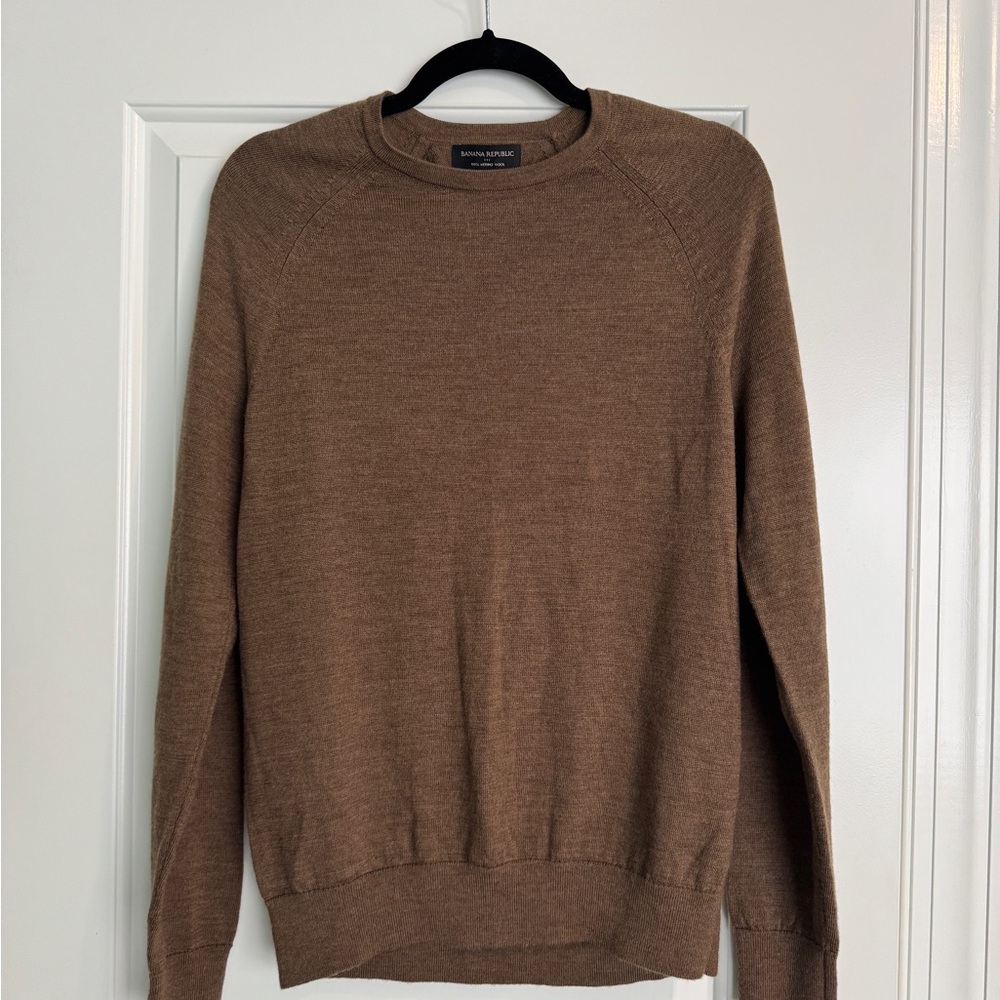 Banana Republic ITALIAN MERINO WOOL CREW-NECK SWEATER